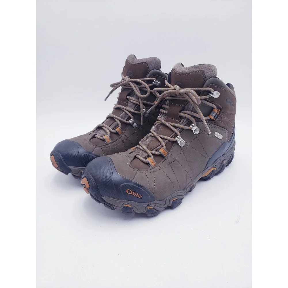 Oboz Bridger Mid B-DRY Hiking Boots Brown Waterproof Leather Mens Size 11.5